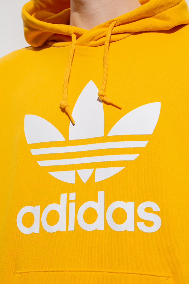 Adidas trefoil yellow hoodie online